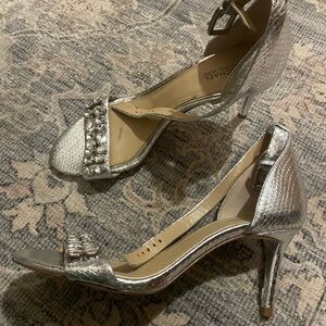 Michael Kors Silver Heeled Sandals